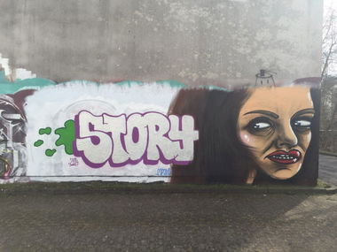 Graffiti Wall in Siegen  - Photo by sandmann - Stor, Story, Charakter (2014)
