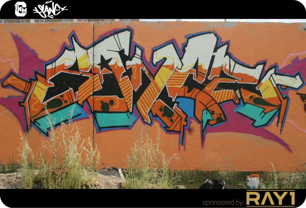 Graffiti Wall in Ulaanbaatar - Photo by sane2 - sane2, sanetwo, tnmc (2013)