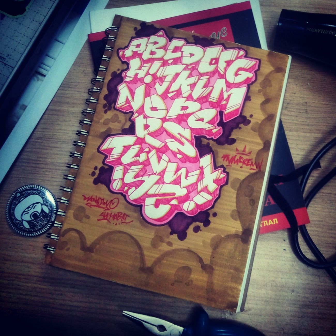 Graffiti Sketch in Mongolia - Photo by sane2 - sane2, sanetwo, tnmc (2014)