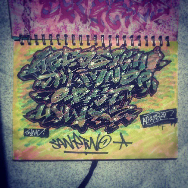 Graffiti Sketch in Mongolia - Photo by sane2 - sane2, sanetwo, tnmc (2014)