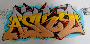 Graffiti Sketch - Photo by satan - Asky, Battle, Selo (2014)