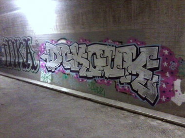 Graffiti Bombing - Photo by schachtratte - INKA, DCK, QUK (2012)