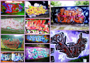 Graffiti Wall - Photo by schachtratte - QUK, GRS, HDZ (2011)