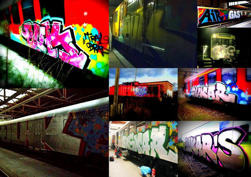 Graffiti Train - Photo by schachtratte - QUK, KAR, AIR (2012)