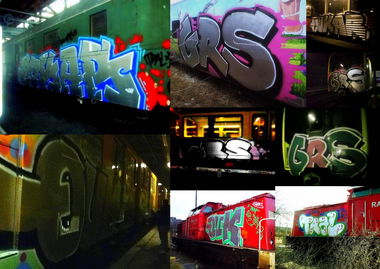 Graffiti Train - Photo by schachtratte - QUK, KAR, GRS (2011)