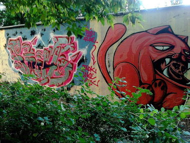 Graffiti Wall - Photo by schachtratte - PIOH, TOO:FLOE, INGE (2012)
