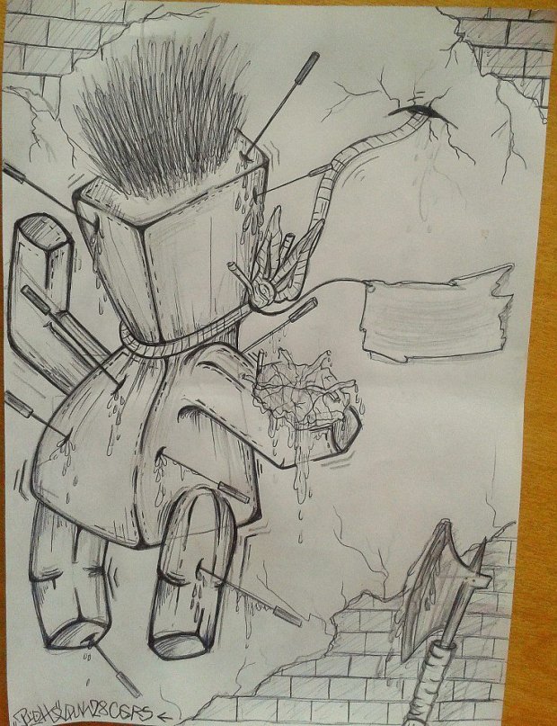 Graffiti Sketch - Photo by schachtratte - PIOH, QUK, 28C (2011)