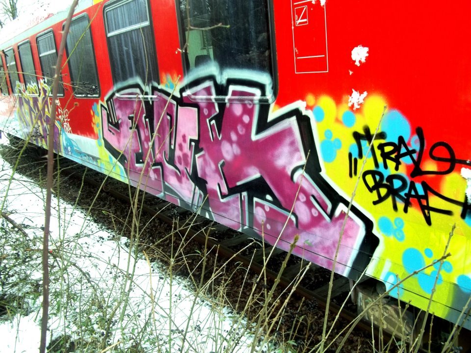 Graffiti Train - Photo by schachtratte - TRAL, QUK, DUA (2012)