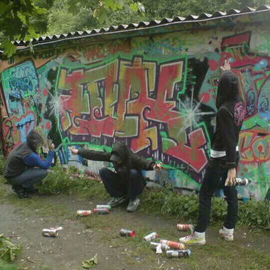 Graffiti Wall - Photo by schachtratte - QUK, UCS, FLO