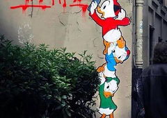 Graffiti Street Art - Photo by schachtratte - SUCK, MY, DUCK