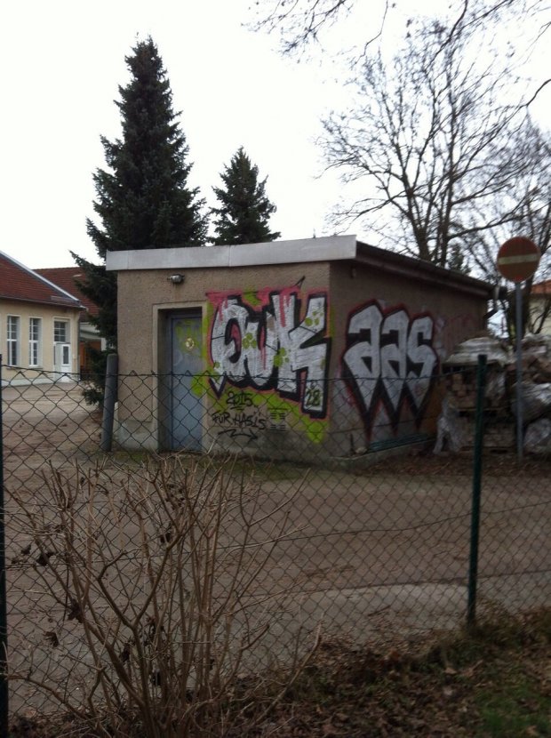 Graffiti Bombing - Photo by schachtratte - Floe, oink, quk (2015)