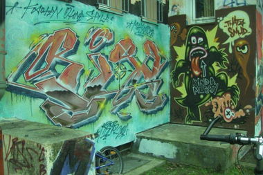 Graffiti in Weiden - Photo by schmierfink - ris8, blas, kos (2008)