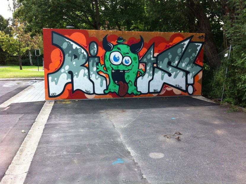 Graffiti in Weiden - Photo by schmierfink - riots, easy, riko