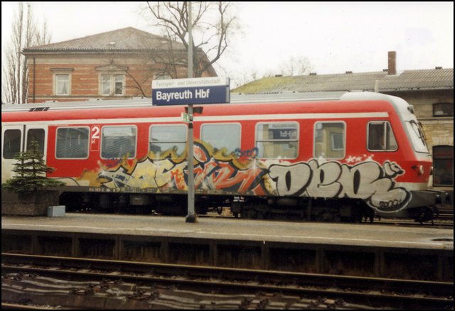 Graffiti in Bayreuth - Photo by schmierfink - asir, nie, mf (2000)