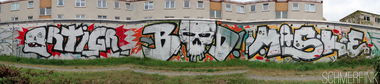 Graffiti Bombing - Photo by schmierfink1 - artig, bud, maske