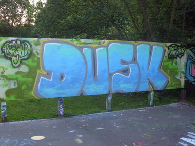 Graffiti Bombing - Photo by schmierfinken - DUSK, 31K (2014)