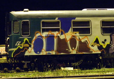 Graffiti Train in Granigo - Photo by schmutzig (2013)
