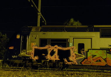 Graffiti Train in Loriol-sur-Drôme - Photo by schmutzig - ...... (2012)