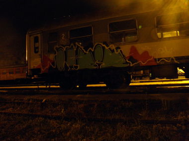 Graffiti Train in Vrani? - Photo by schmutzig - ......---, ., ..- (2013)