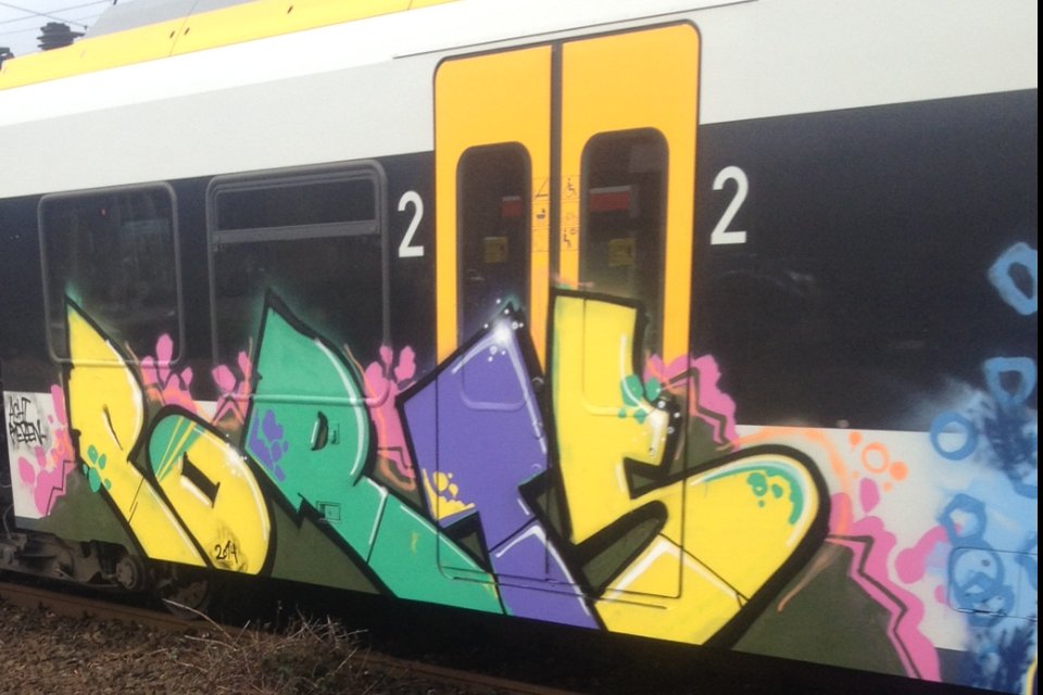 Graffiti Train - Photo by schwarzanabu - Ports
