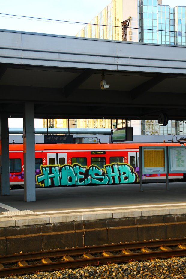 Graffiti Train - Photo by schwarzanabu - Hoe, Shb