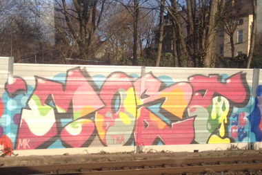 Graffiti Bombing - Photo by schwarzanabu - most, jbcb