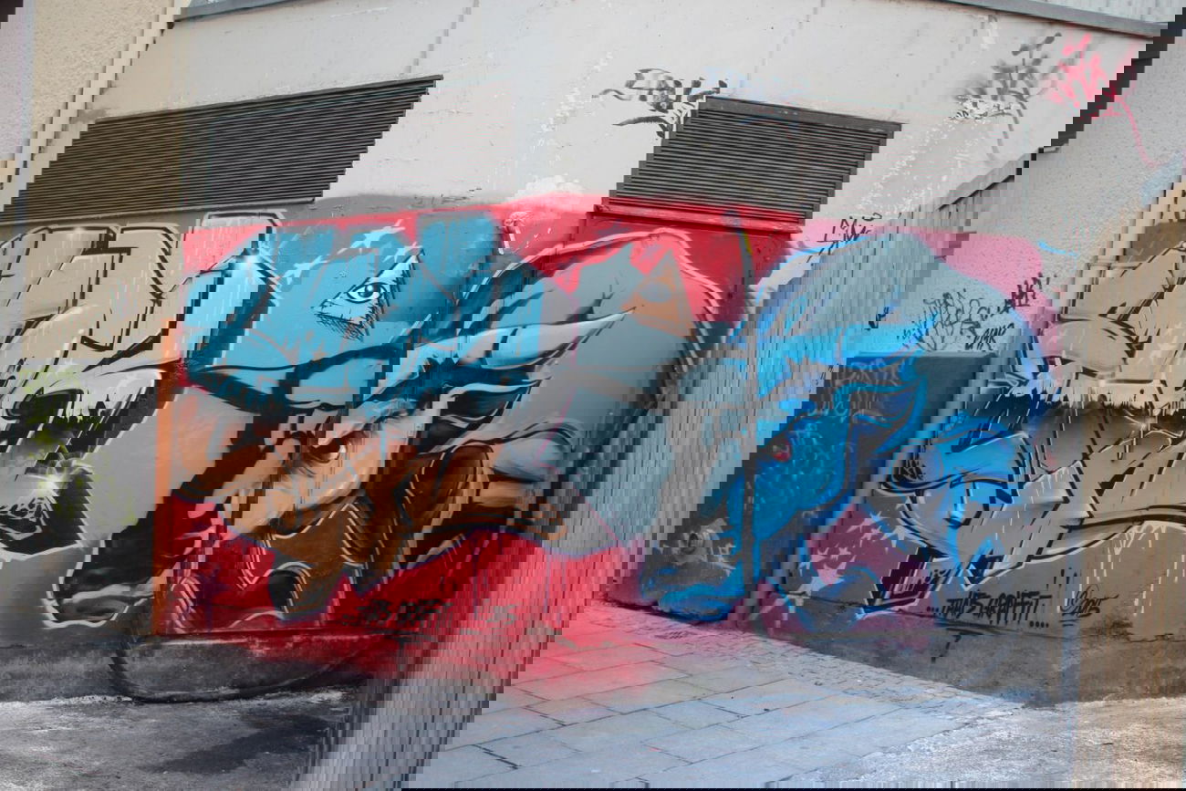 Graffiti Wall in Wiesbaden - Photo by scoobydoo - Smok, legal (2015)