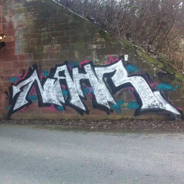 Graffiti Wall in Rheingau-Taunus-Kreis - Photo by scoobydoo - Nahr, HMG, Reste