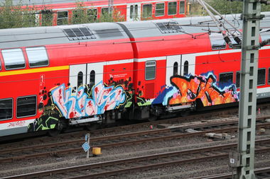 Graffiti Train in Kiel - Photo by sdabfoe - kids, fk