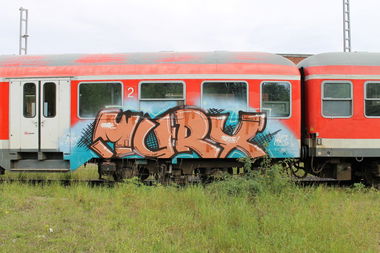 Graffiti Train in Kiel - Photo by sdabfoe - murx, yrz (2013)