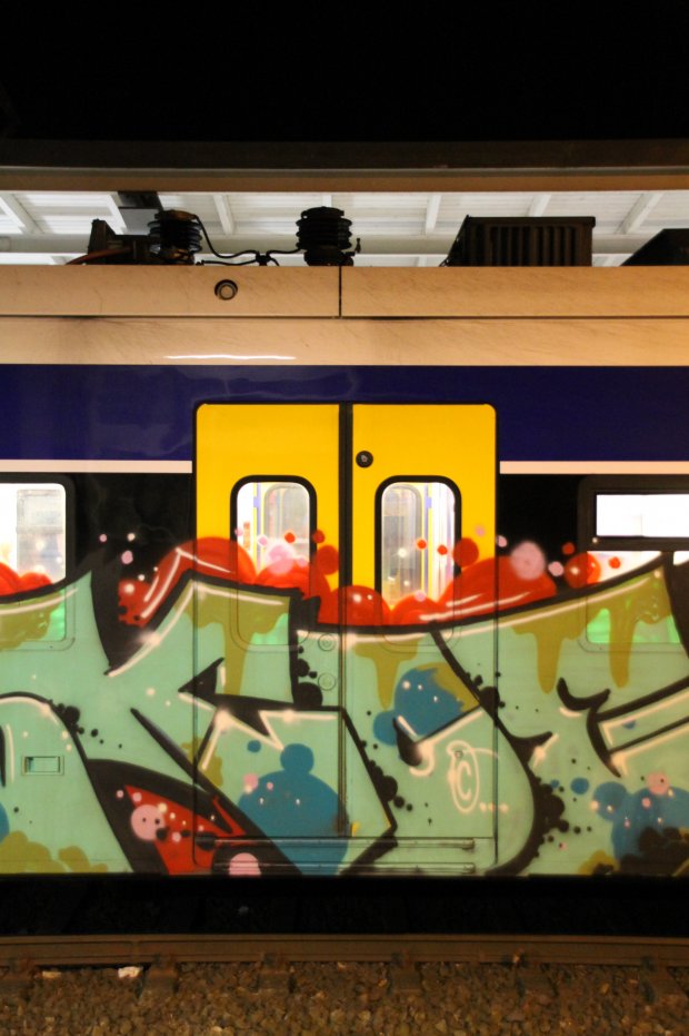 Graffiti Train in Verden - Photo by sdabfoe - skoe, jbcb (2013)