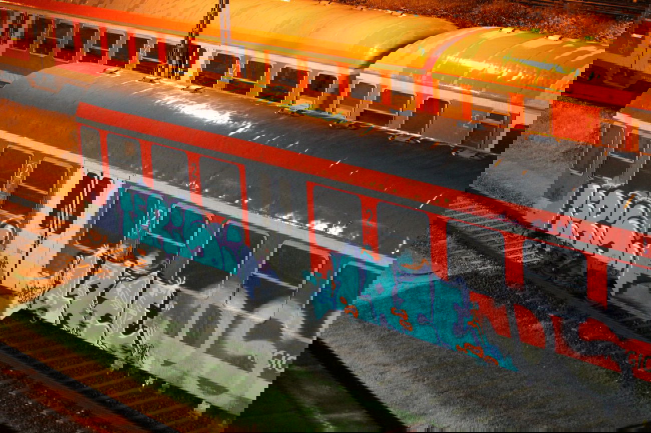 Graffiti Train in Kiel - Photo by sdabfoe - teris, lazie (2013)