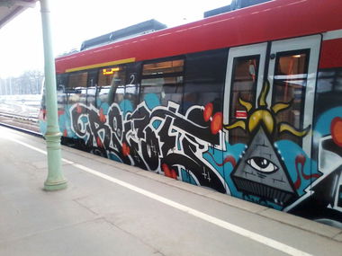 Graffiti Train - Photo by seik - Rocco, Rocko, PRC
