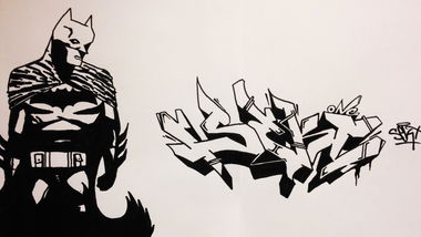 Graffiti Sketch in Solothurn - Photo by sekt_one - Batman (2014)