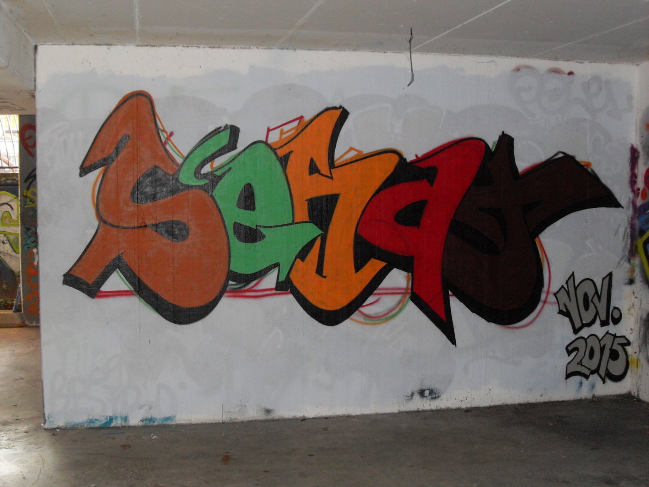 Graffiti Wall in Emmendingen - Photo by senat (2015)