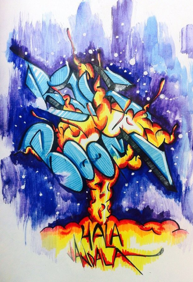 Graffiti Sketch - Photo by senkizh - booom (2014)