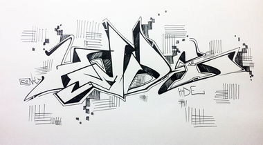 Graffiti Sketch - Photo by senkizh - Hyde (2014)