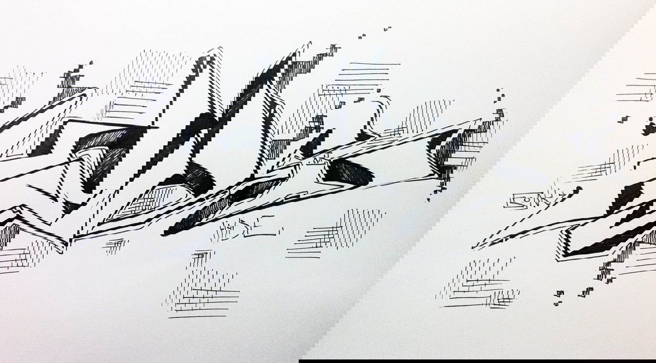 Graffiti Sketch - Photo by senkizh - Hyde (2014)