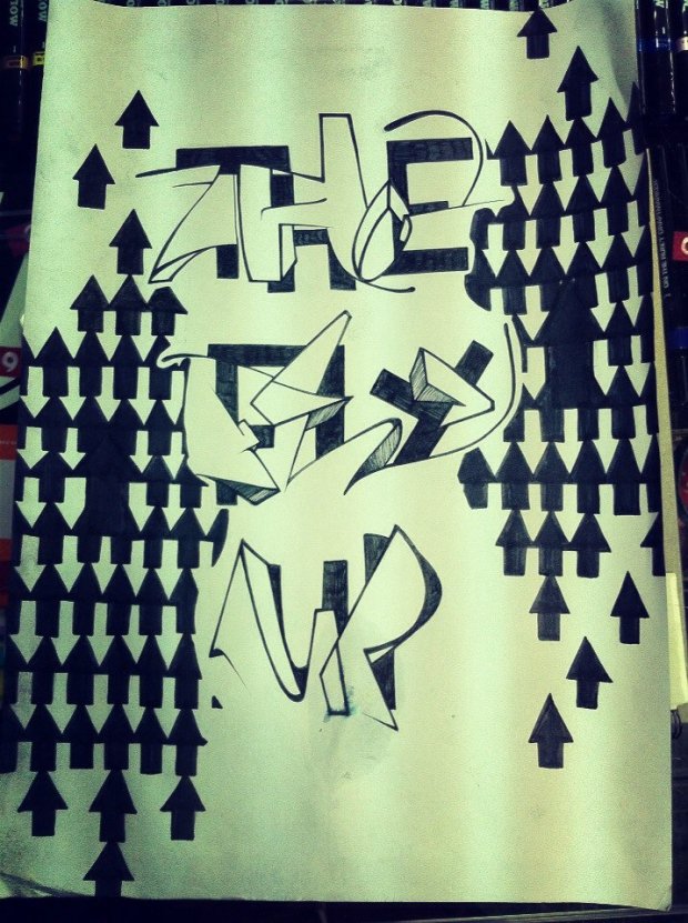 Graffiti Sketch - Photo by senkizh - the, fly, up (2014)