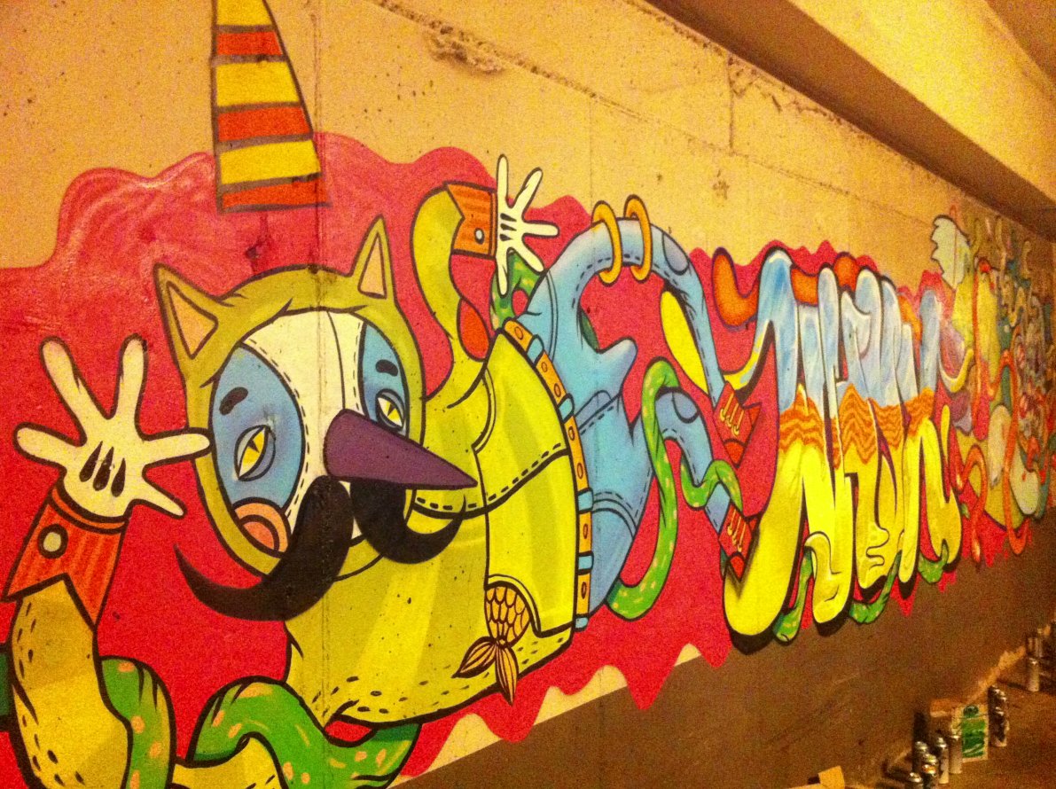 Graffiti Wall in Cluj-Napoca - Photo by serebe - whyx, roqic, cluj (2013)