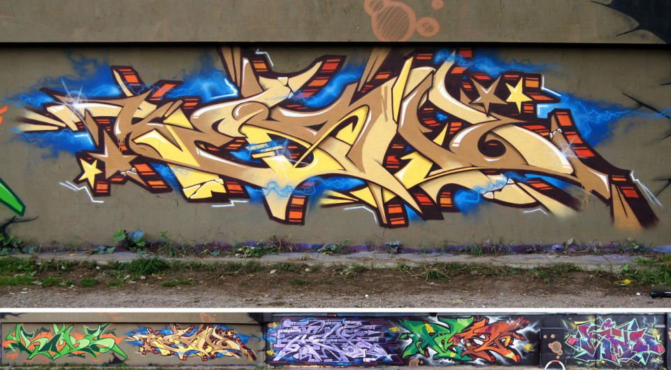 Graffiti Wall in Bremen - Photo by serio - kabs, serio, hek (2011)