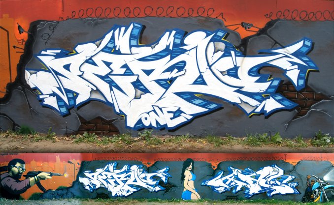 Graffiti Wall in Bremen - Photo by serio - GTA, FAKT47, SERIO (2011)