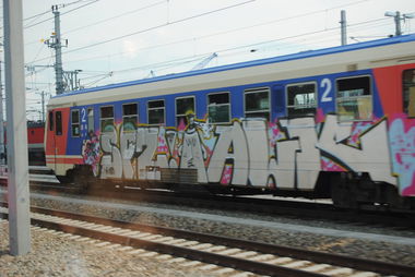 Graffiti Train - Photo by shar_one - chrome, schwarz, spz