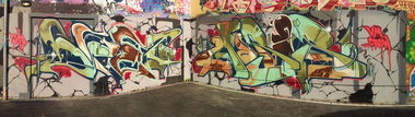 Graffiti Wall in Leipzig - Photo by sheik - shei, mobar (2012)