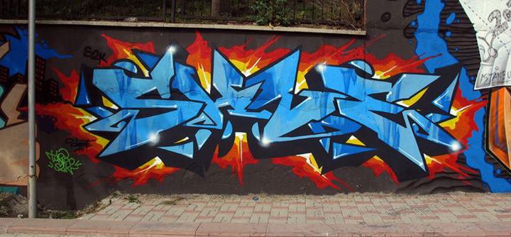 Graffiti Wall in Kütahya - Photo by shione - shione, s2k, graffiti (2014)