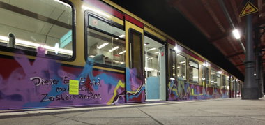 Graffiti Train in Berlin - Photo by shlomo - conceptual, vandalism, shlomo