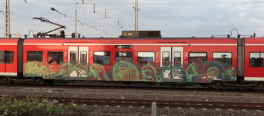 Graffiti Train in Niederdorla - Photo by shlomo - the, masked, youth (2013)