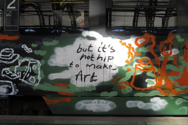 Graffiti Train in Dresden - Photo by shlomo - the, hipster, train (2013)