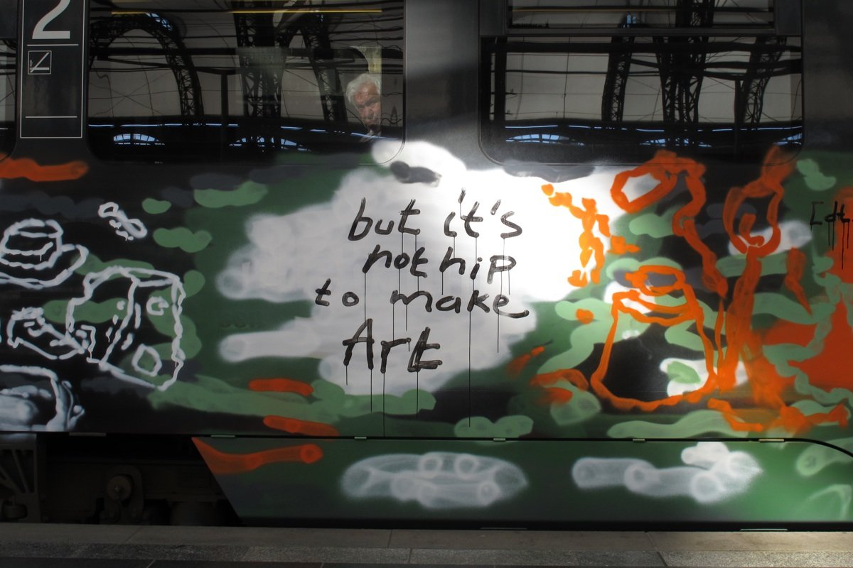 Graffiti Train in Dresden - Photo by shlomo - the, hipster, train (2013)
