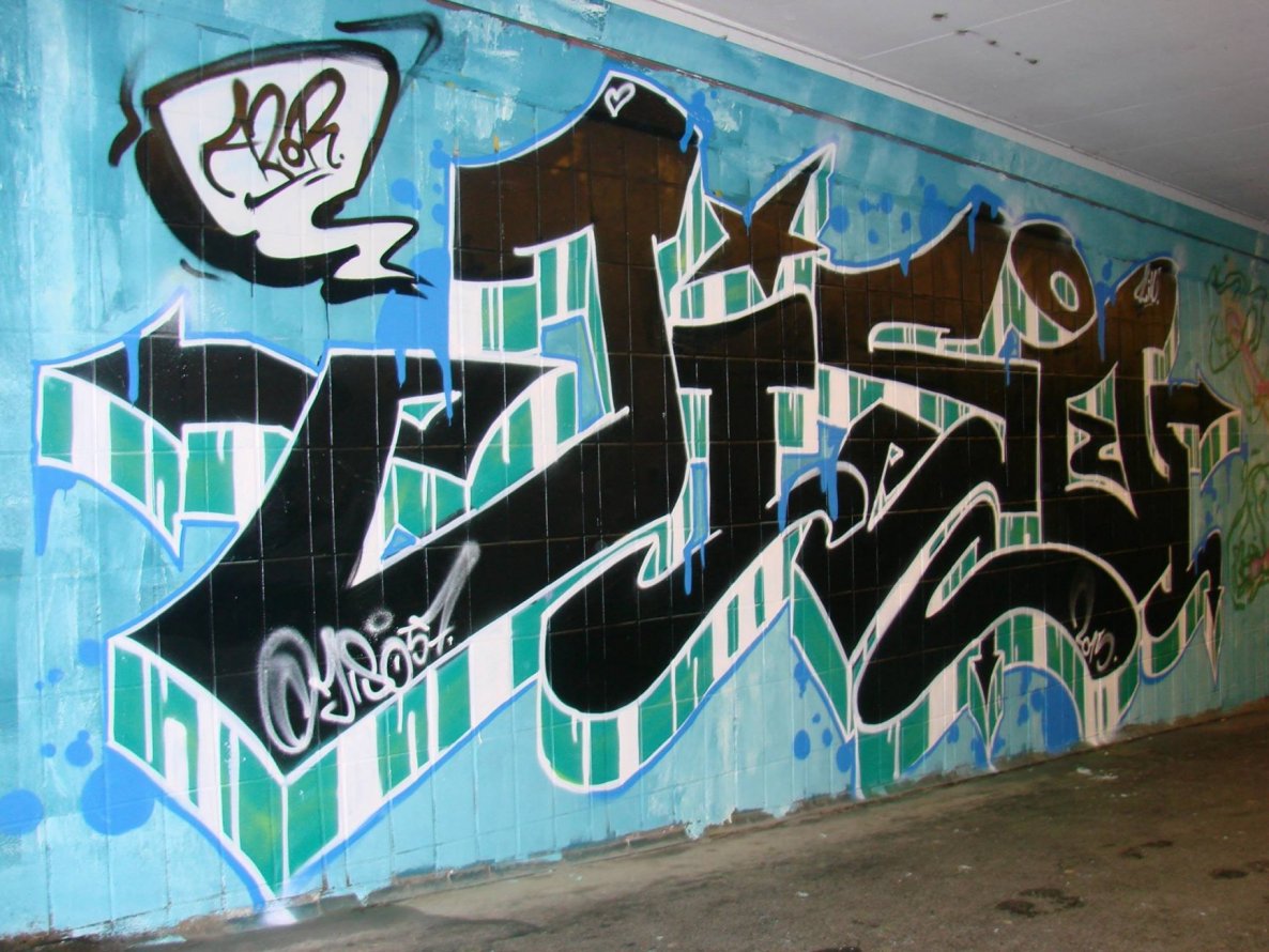 Graffiti Wall - Photo by siebnfuffzich - Jiso57, Kassel, Hopla (2015)